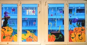 Dessirêve Illustrations Halloween vitrine peinte acrylique Halloween vitrine peinte acrylique 0 Dessirêve Illustrations Halloween vitrine peinte acrylique