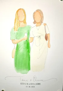Dessirêve Illustrations Portrait aquarelle mariage Portrait aquarelle mariage 0 Dessirêve Illustrations Portrait aquarelle mariage